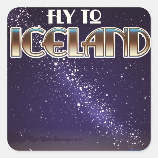IJsland vechtposter Vierkante Sticker (Voorkant)