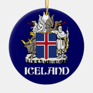 IJSLAND - verzegeling/embleem/blazon/wapen/symbool Keramisch Ornament