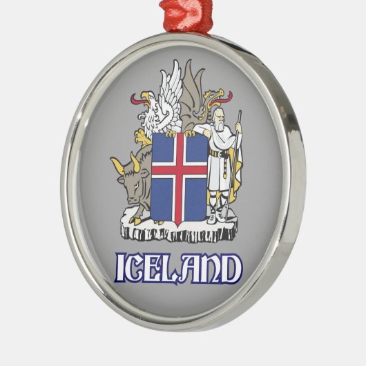 IJSLAND - verzegeling/embleem/blazon/wapen/symbool Metalen Ornament (Links)