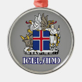 IJSLAND - verzegeling/embleem/blazon/wapen/symbool Metalen Ornament (Voorkant)