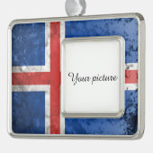 IJsland Verzilverd Omlijst Ornament (Links)