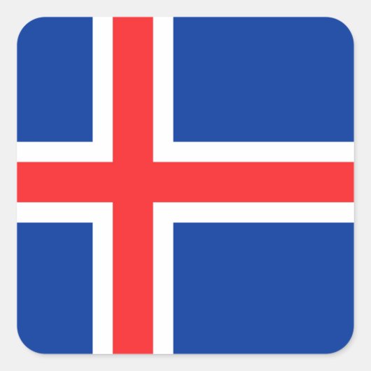 IJsland Vierkante Sticker (Voorkant)