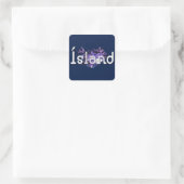 IJsland Vierkante Sticker (Tas)
