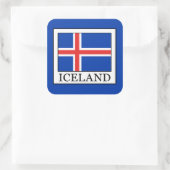 IJsland Vierkante Sticker (Tas)