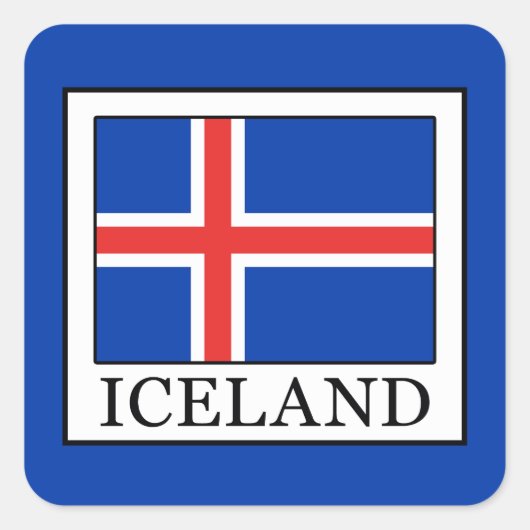 IJsland Vierkante Sticker (Voorkant)