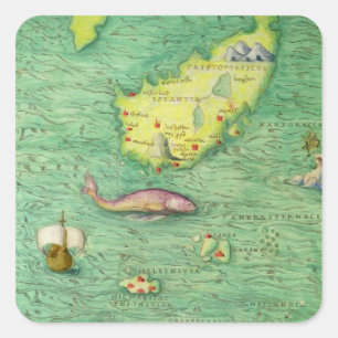 IJsland Vierkante Sticker