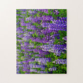 IJsland. Vik i Myrdal. Lupineveld Legpuzzel (Verticaal)