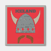 IJsland, Viking Head Magneet (Voorkant)