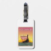 IJsland Viking Reisposter Bagagelabel (Achterkant verticaal)