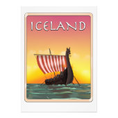 IJsland Viking Reisposter Foto Afdruk (Voorkant)