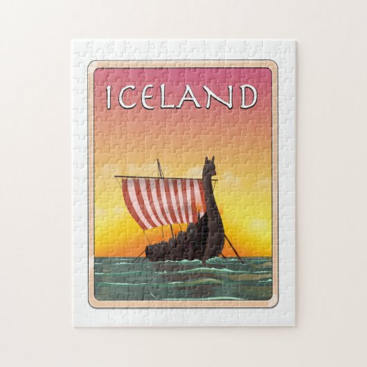 IJsland Viking Reisposter Legpuzzel (Verticaal)