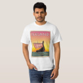 IJsland Viking Reisposter T-shirt (Voorkant volledig)