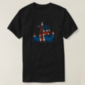 IJsland Viking schip IJslandse vlag T-shirt (Design voorkant)