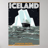 IJsland Vintage Poster (Voorkant)
