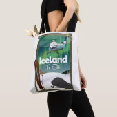 IJsland vintage skiposter Tote Bag (Dichtbij)