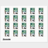 IJsland vintage skiposter Vierkante Sticker (Vel)