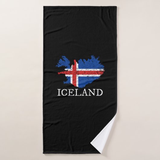 IJsland Vlag Badhanddoek (Badhanddoek)