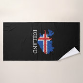 IJsland Vlag Badhanddoek (Badhanddoek)