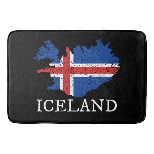 IJsland Vlag Badmat (Voorkant)