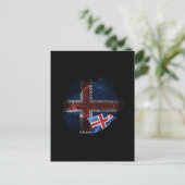 IJsland vlag Briefkaart (Staand voorkant)