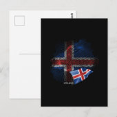 IJsland vlag Briefkaart (Voorkant / Achterkant)