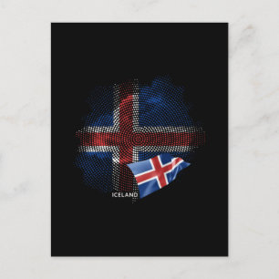 IJsland vlag Briefkaart