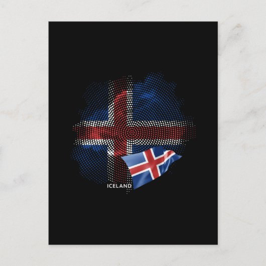 IJsland vlag Briefkaart (Voorkant)