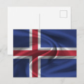 IJsland Vlag Briefkaart (Voorkant / Achterkant)