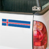 IJsland Vlag Bumpersticker (Op Truck)