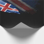 IJsland vlag Cadeaupapier (Hoek)