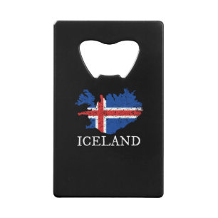 IJsland Vlag Creditkaart Flessenopener