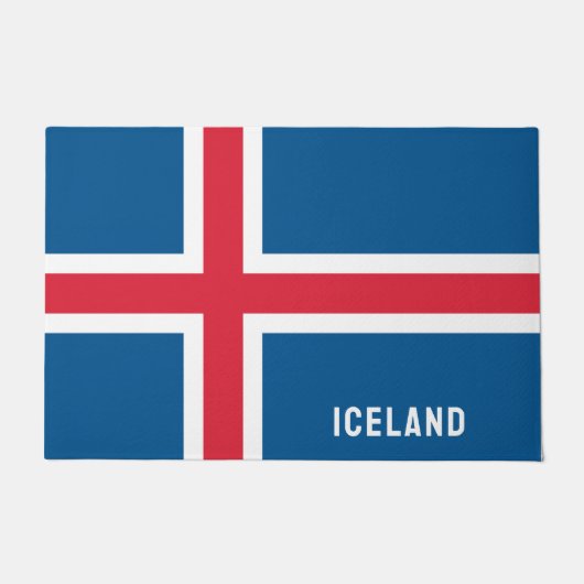 IJsland Vlag Deurmat (Voorkant)