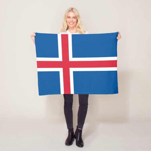 IJsland Vlag Fleece Deken (In situ)