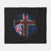 IJsland vlag Fleece Deken (Voorkant (Horizontaal))