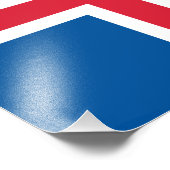 IJsland Vlag Foto Afdruk (Hoek)