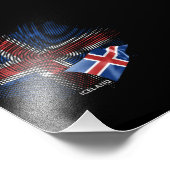 IJsland vlag Foto Afdruk (Hoek)