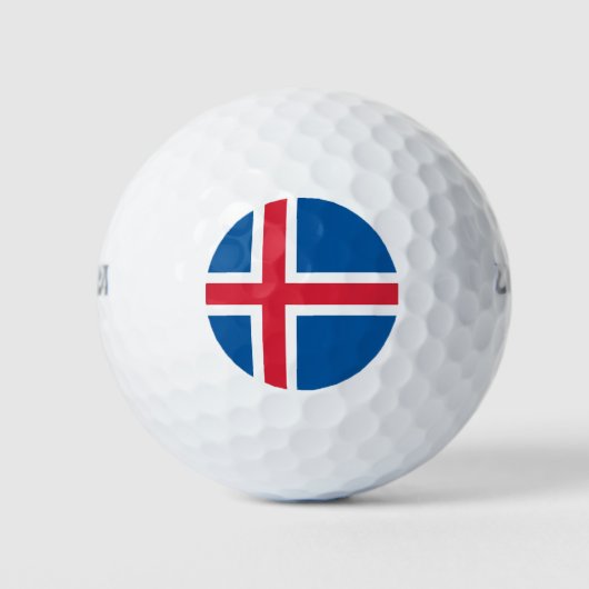 IJsland Vlag Golfballen (Voorkant)