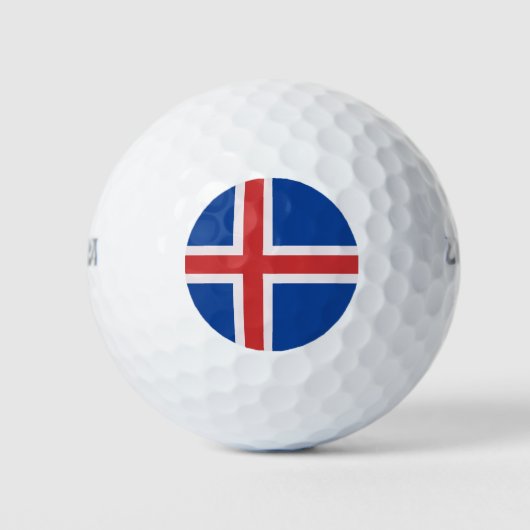 IJsland vlag Golfballen (Voorkant)