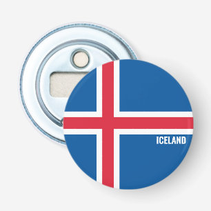 IJsland vlag heerlijk patriottische flesopener Button Flesopener