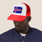 IJsland Vlag Hoed Trucker Pet (In situ)