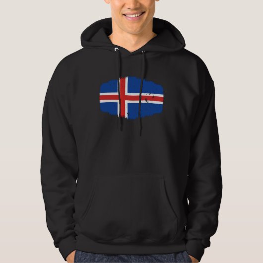 IJsland Vlag Hoodie (Voorkant)