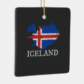 IJsland Vlag  Keramisch Ornament (Rechts)