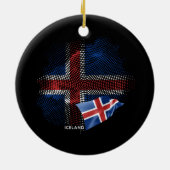IJsland vlag Keramisch Ornament (Achterkant)