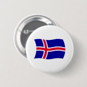 IJsland Vlag Knop Ronde Button 5,7 Cm (Voorkant /achterkant)