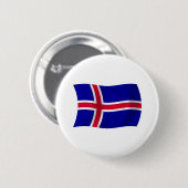 IJsland Vlag Knop Ronde Button 5,7 Cm (Voorkant /achterkant)