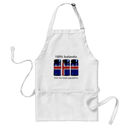 IJsland Vlag Kruidenpotten Schort (Voorkant)