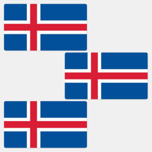 IJsland Vlag Labels