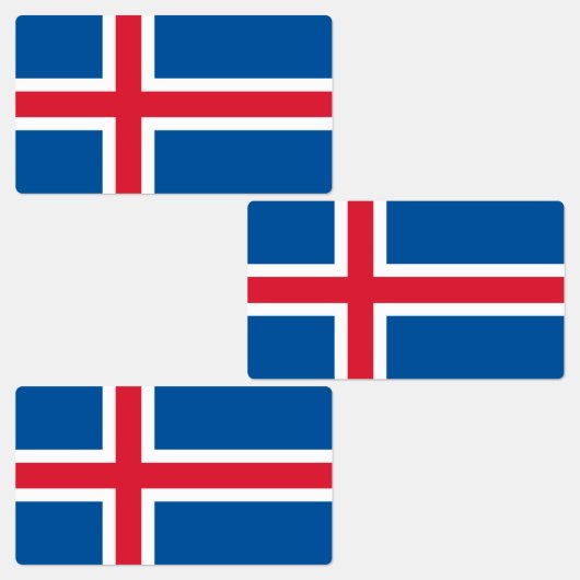 IJsland Vlag Labels (Groep)