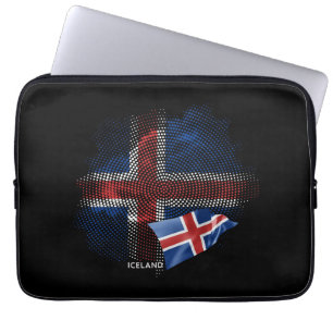 IJsland vlag Laptop Sleeve