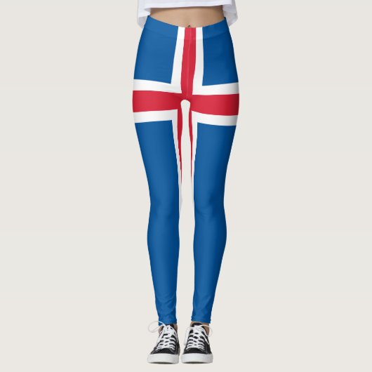 IJsland Vlag Leggings (Voorkant)